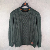 Avirex Jumper Mens Large L Green Knitted Pullover